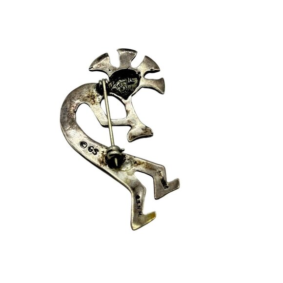 Vintage Sterling Silver Kokopelli Brooch Signed Ethnic Southwestern - Picture 3 of 8